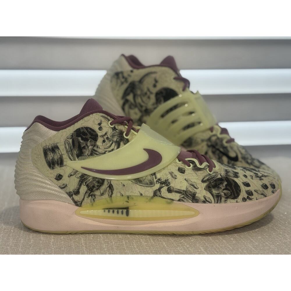 NEW Men’s Nike KD 14 Surrealism Lime Ice Basketball Shoes CW3935-300 Sz 18
